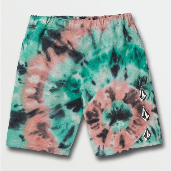 Volcom Fleece Hoodie & Shorts Set Tie Dye - Picture 5 of 6